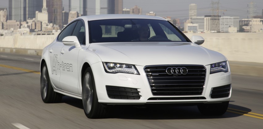 Audi A7 Sportback h-tron quattro features both hydrogen fuel cell tanks and plug-in charging 289919