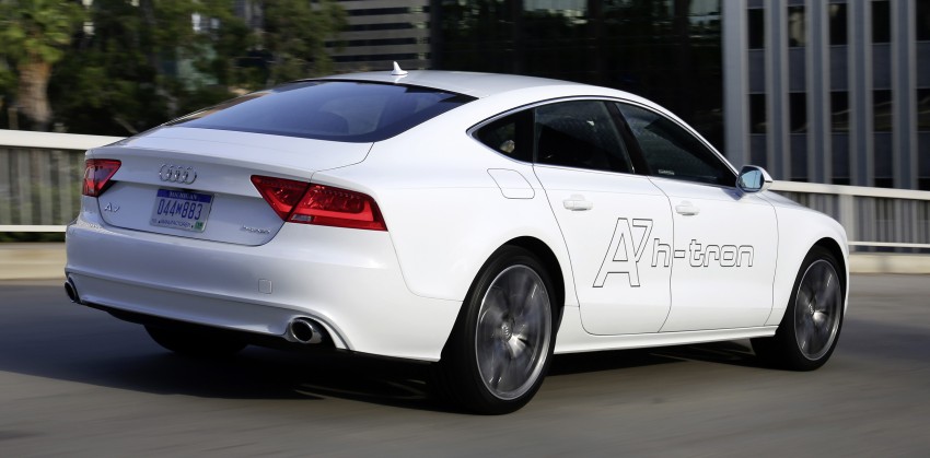 Audi A7 Sportback h-tron quattro features both hydrogen fuel cell tanks and plug-in charging 289927