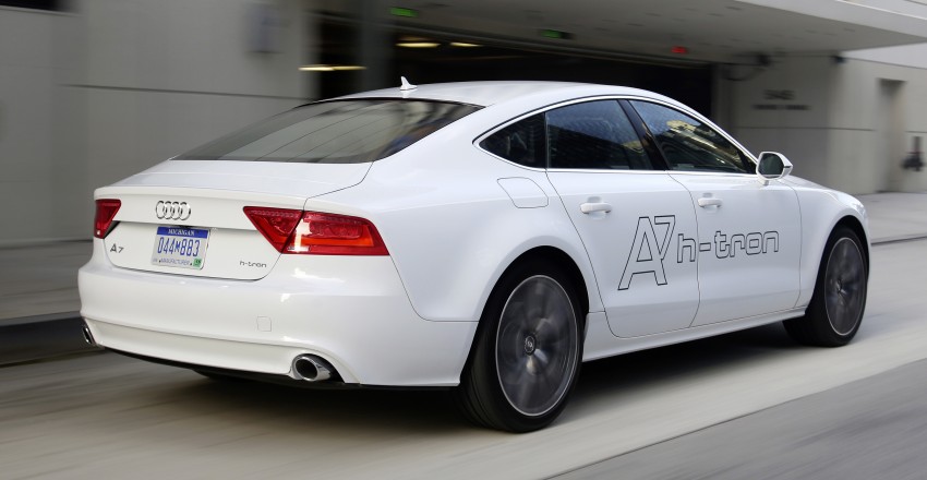 Audi A7 Sportback h-tron quattro features both hydrogen fuel cell tanks and plug-in charging 289933