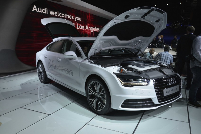 Audi A7 Sportback h-tron quattro features both hydrogen fuel cell tanks and plug-in charging 290426