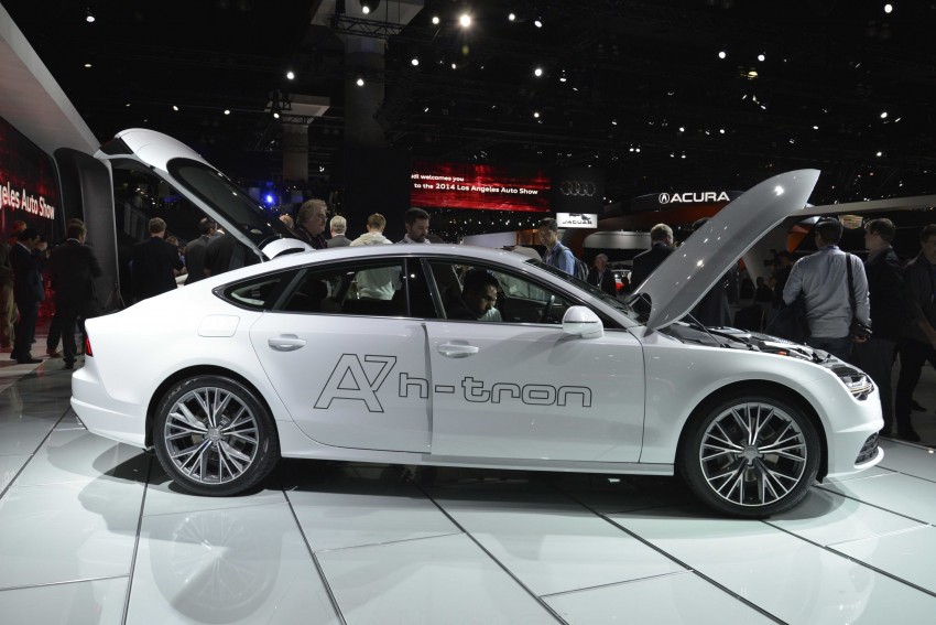 Audi A7 Sportback h-tron quattro features both hydrogen fuel cell tanks and plug-in charging 290424