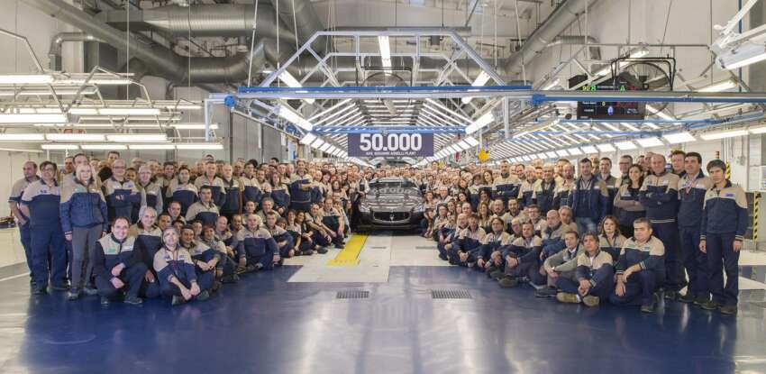 Maserati marks 100th with 50,000th car at Grugliasco 293505