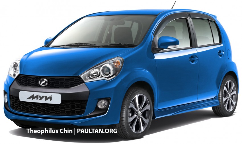 Perodua Myvi facelift rendered with new rear view 297150