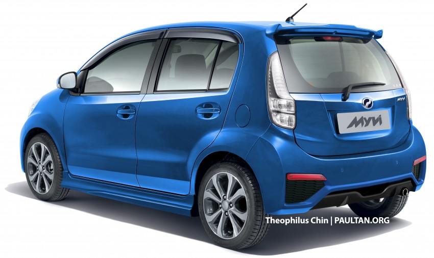 Perodua Myvi facelift rendered with new rear view 297151