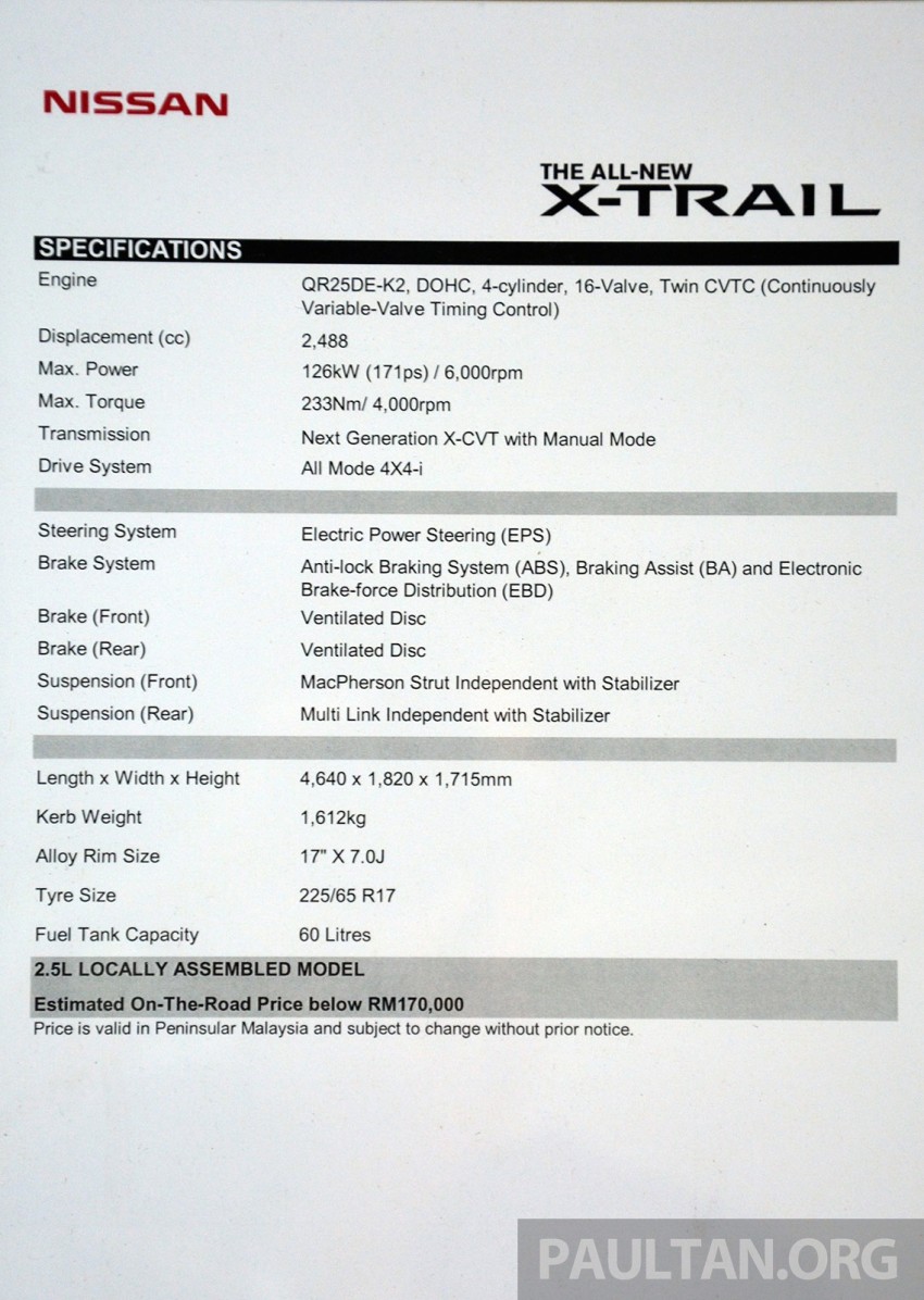 New Nissan X-Trail open for booking in Malaysia – 2.0 2WD and 2.5 4WD, CKD starts from below RM150k 295401