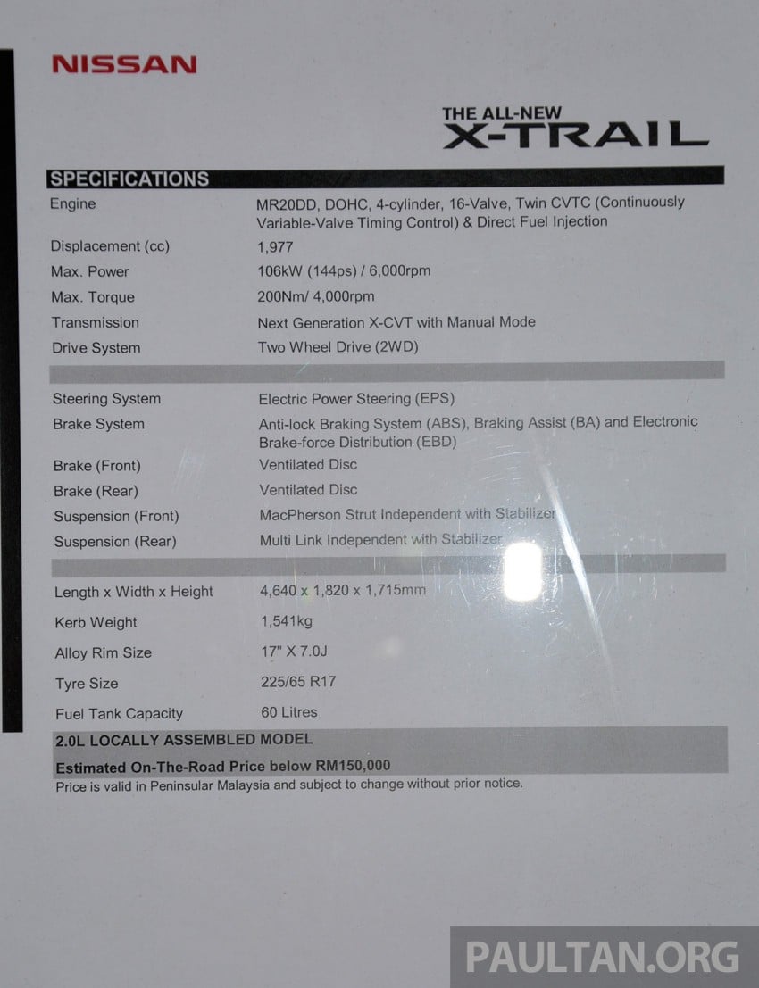 New Nissan X-Trail open for booking in Malaysia – 2.0 2WD and 2.5 4WD, CKD starts from below RM150k 295400