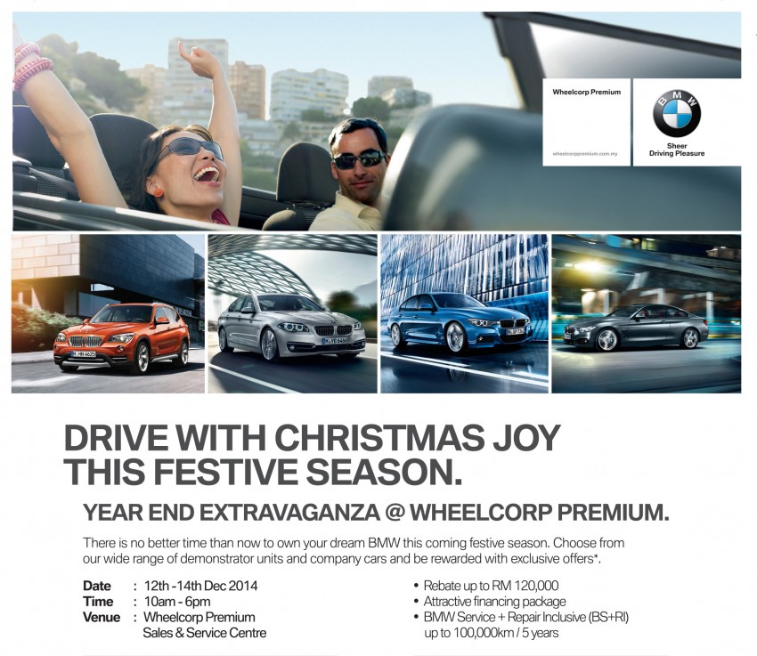 AD: Wheelcorp extends premium Christmas joy with attractive deals on pre-owned BMW models! 295653