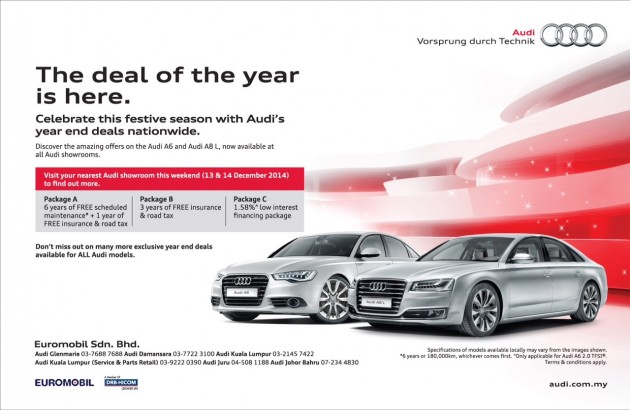 AD: The best Audi deal of the year continues with big savings and low-interest financing for the A6 and A8 L!