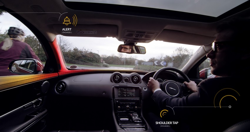 Jaguar Land Rover Bike Sense – tapping on drivers’ shoulders to reduce two-wheeled accidents 305185