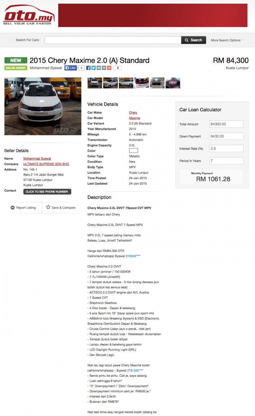 Chery Maxime MPV appears on oto.my – RM84,300? 306425