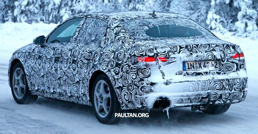 SPYSHOTS: New Audi A4 B9 having fun in the snow 305940