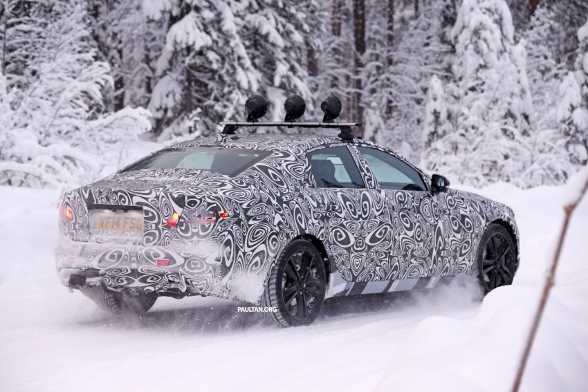 SPYSHOTS: Next-gen Jaguar XF goes winter testing 304708