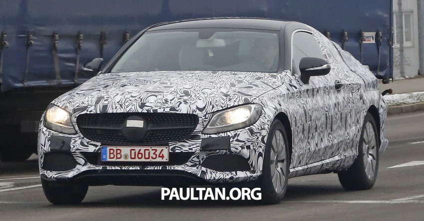 SPIED: Mercedes-Benz C-Class Coupe road testing 306013