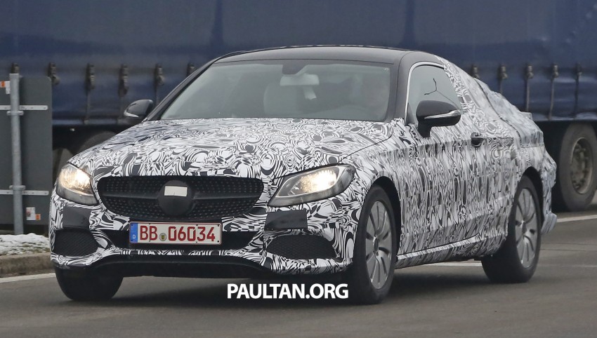 SPIED: Mercedes-Benz C-Class Coupe road testing 306012