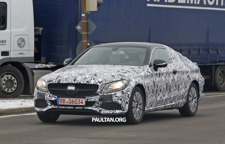 SPIED: Mercedes-Benz C-Class Coupe road testing 306010