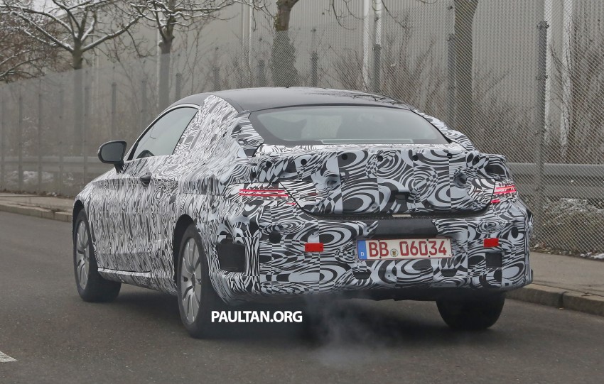 SPIED: Mercedes-Benz C-Class Coupe road testing 306004