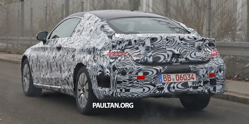 SPIED: Mercedes-Benz C-Class Coupe road testing 306002