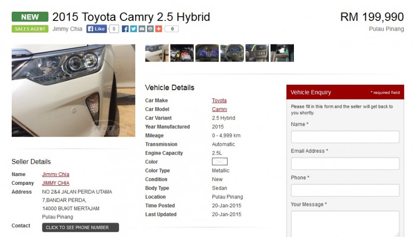 Toyota Camry Hybrid facelift on <em>oto.my</em> – RM200k? Image #305276