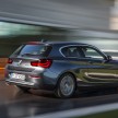 F20 BMW 1 Series facelift unveiled – new face and rear end, 116i and 116d get 1.5 litre three-cylinder engines
