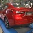Mazda 2 Sedan SkyActiv-D diesel displayed at launch