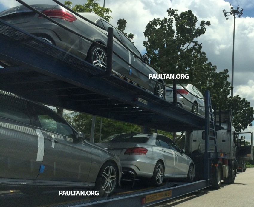 SPYSHOTS: Mercedes-Benz E 300 Bluetec Hybrid with AMG Sport kit – multiple units seen on trailers 301816