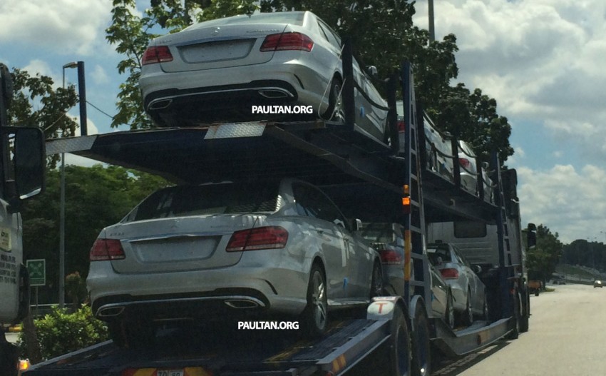 SPYSHOTS: Mercedes-Benz E 300 Bluetec Hybrid with AMG Sport kit – multiple units seen on trailers 301818