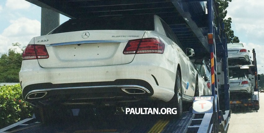 SPYSHOTS: Mercedes-Benz E 300 Bluetec Hybrid with AMG Sport kit – multiple units seen on trailers 301821