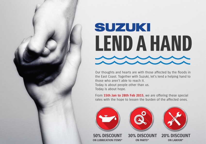 Suzuki Malaysia <em>Lends a Hand</em> to flood-struck owners 304905
