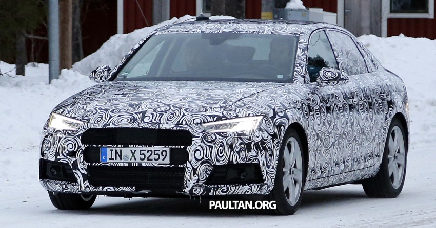SPYSHOTS: Audi A4 B9 shows its head and tail lamps 310340