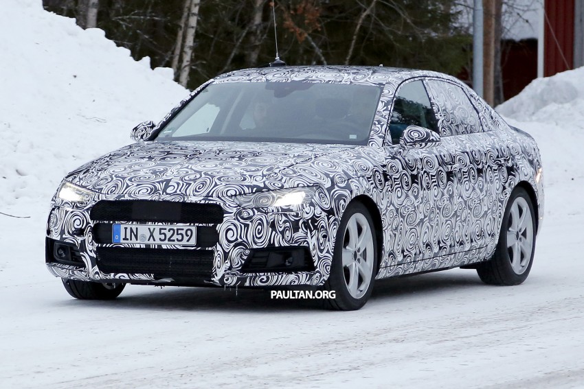 SPYSHOTS: Audi A4 B9 shows its head and tail lamps 310336