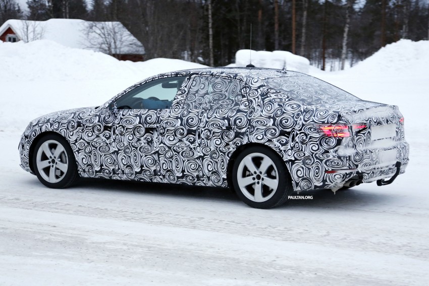 SPYSHOTS: Audi A4 B9 shows its head and tail lamps 310334