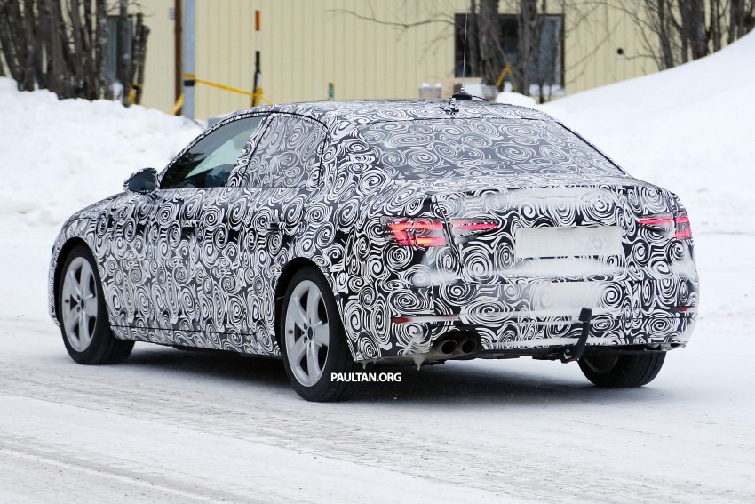 SPYSHOTS: Audi A4 B9 shows its head and tail lamps 310338