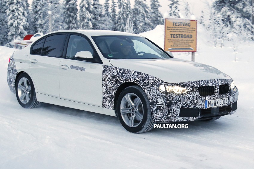 SPIED: BMW 3 Series F30 LCI shows new tail lamps 308474