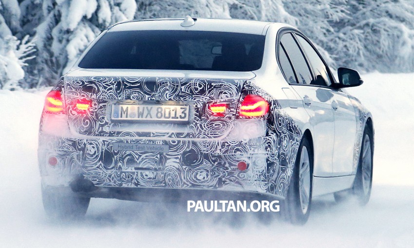SPIED: BMW 3 Series F30 LCI shows new tail lamps 308470