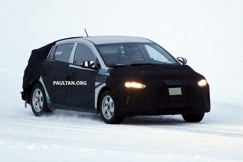 SPYSHOTS: Hyundai AE HEV mule goes winter testing 310439