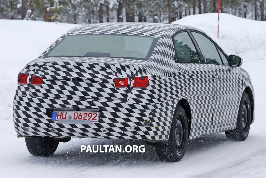 SPYSHOTS: Citroen budget sedan caught in the snow 318123