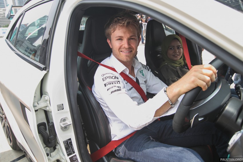 VIDEO: Petronas driver Nico Rosberg drives a Mercedes-Benz GLA 45 AMG at the Binjai carpark 320304