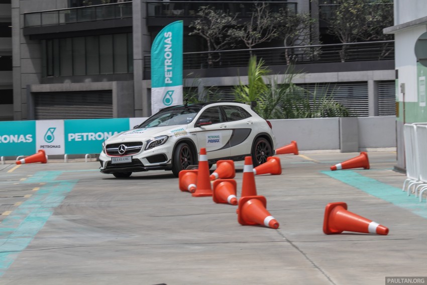 VIDEO: Petronas driver Nico Rosberg drives a Mercedes-Benz GLA 45 AMG at the Binjai carpark 320314