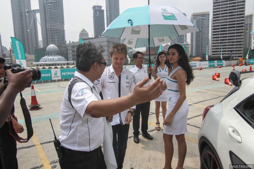 VIDEO: Petronas driver Nico Rosberg drives a Mercedes-Benz GLA 45 AMG at the Binjai carpark 320296