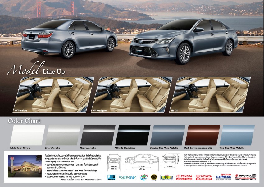 2015 Toyota Camry facelift range launched in Thailand – gets new 2.0L VVT-iW D-4S engine and 6-speed auto 317856