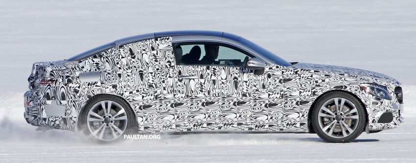 SPIED: Mercedes-Benz C-Class Coupe figure skating 325546