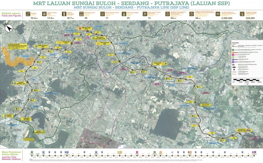 KL MRT Line 2: Sg Buloh-Serdang-Putrajaya route detailed with 36 stations, 84 minutes end-to-end 339578