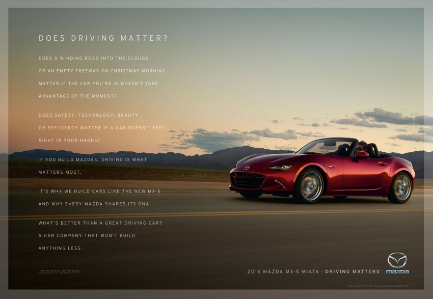 Mazda launches ‘Driving Matters’ ad campaign in the USA – goes back to the essence of Zoom-Zoom 342068