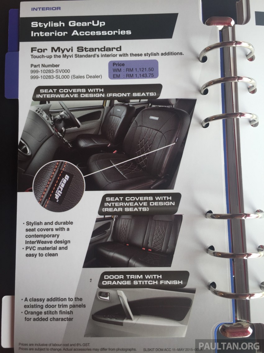 Perodua Myvi GearUp accessories – details and prices 342414