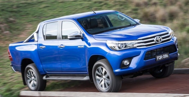 2015 reveal of Toyota HiLux (SR5 double cab pre-production model shown).