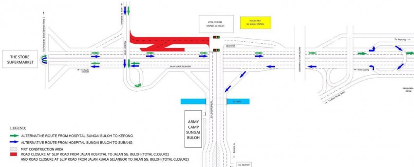 KL MRT: Lane closures along Jalan Kuala Selangor 340616