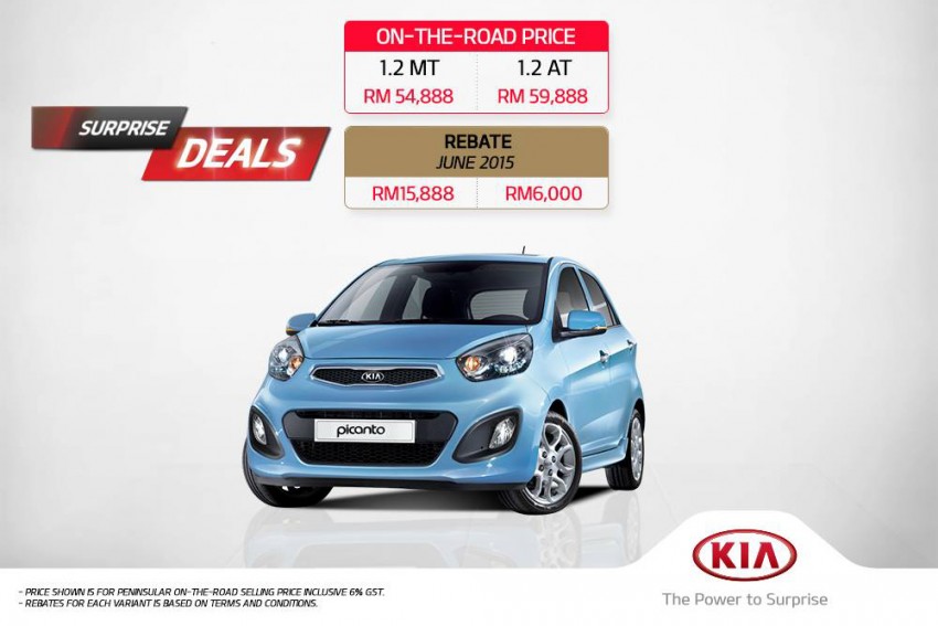 Kia <em>Surprise Deals</em> – RM15,888 off a Picanto 1.2 M/T! 352450