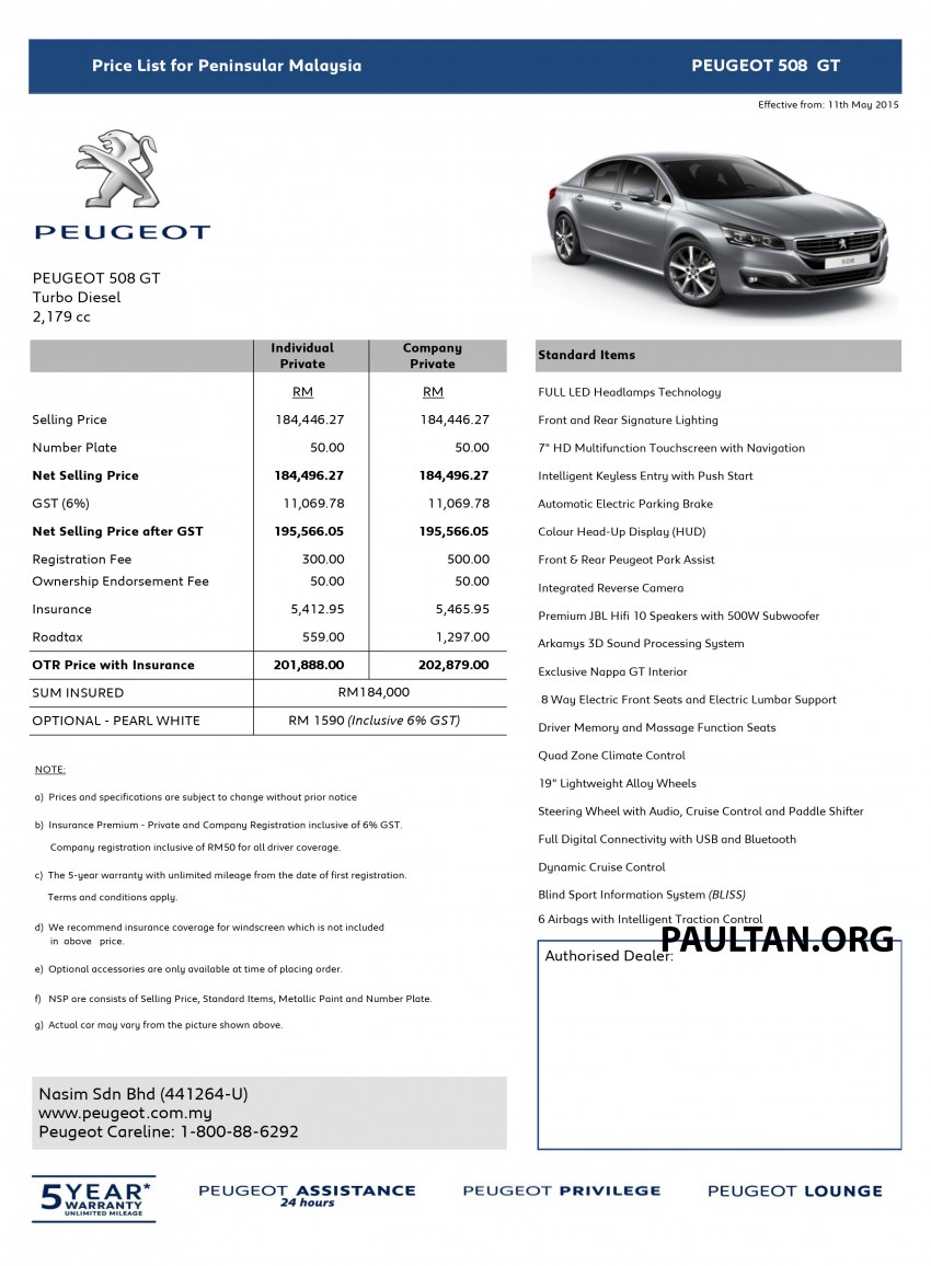 Peugeot 508 facelift final prices out – RM174k-RM202k 353262