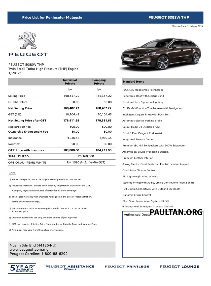 Peugeot 508 facelift final prices out – RM174k-RM202k 353265
