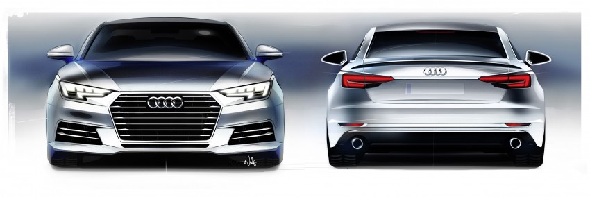2016 B9 Audi A4 revealed – familiar looks, new tech 384004
